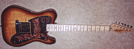 Craig Giles guitar with leather pickguard