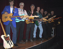 The late Ace Fender's guitar onstage